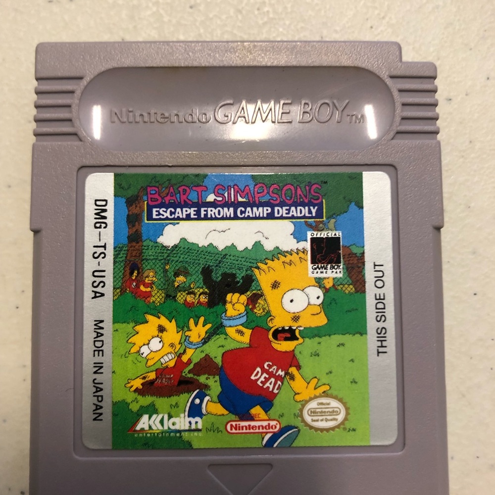 Nintendo Game Boy Bart Simpson’s Escape from Camp Deadly with Case